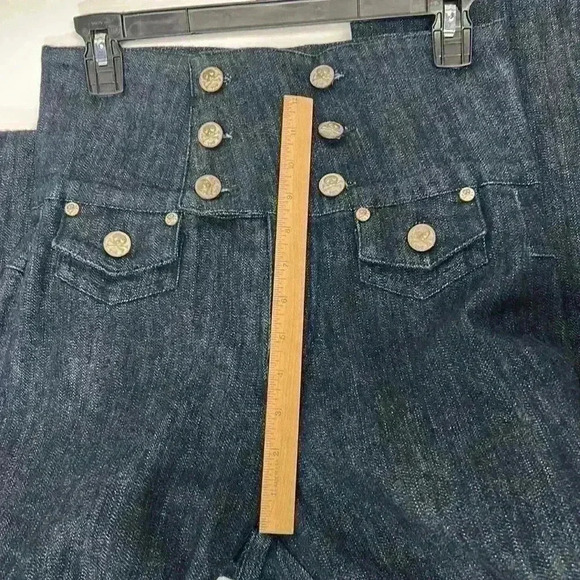 YNQ jeans, size 9 high waist sailor buttons, large flare at the bottom - Picture 8 of 8
